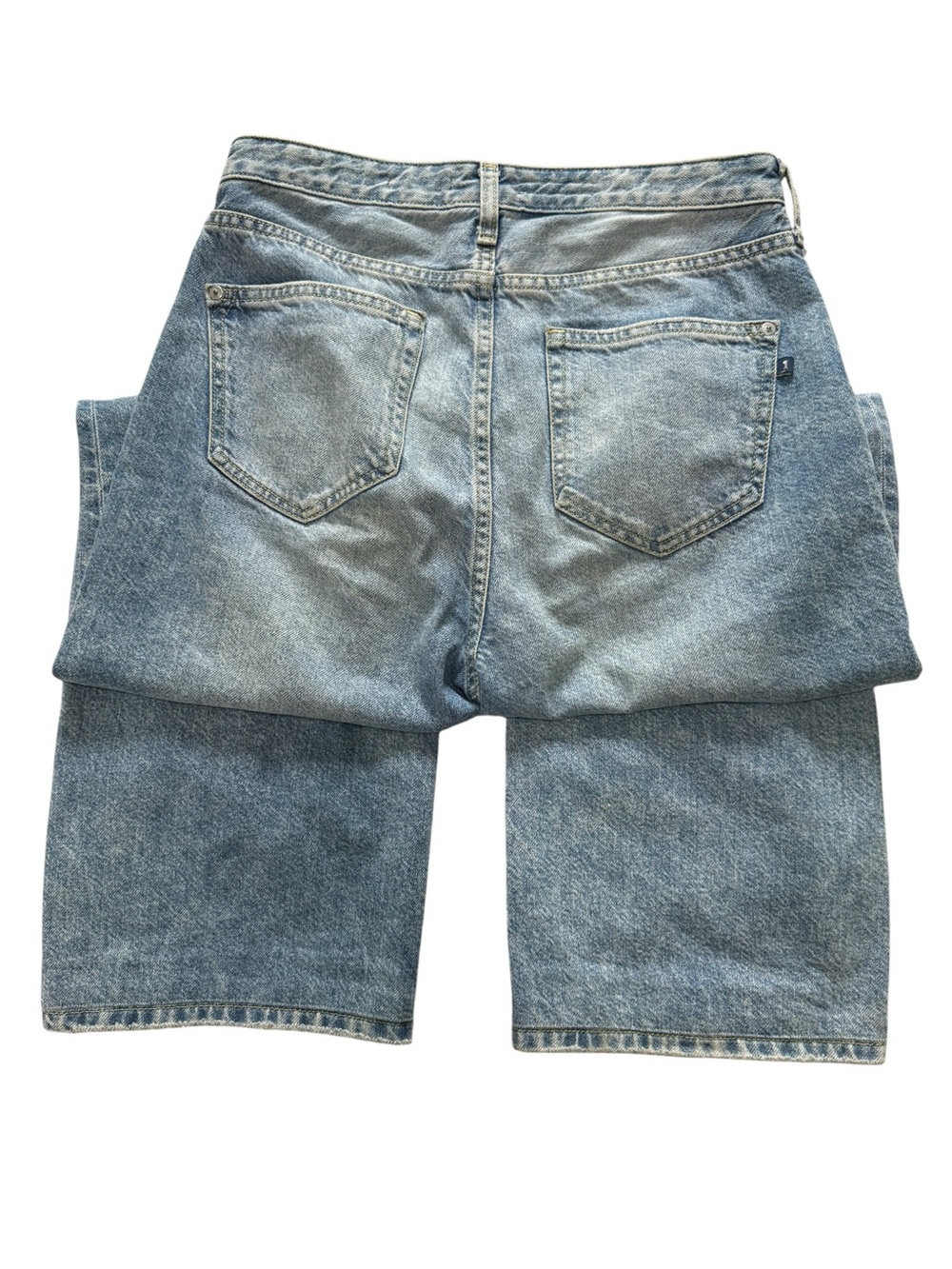 Pilcro Distressed Wide Leg Jeans Light Wash High Rise Relaxed Denim size 28 - Picture 3 of 7
